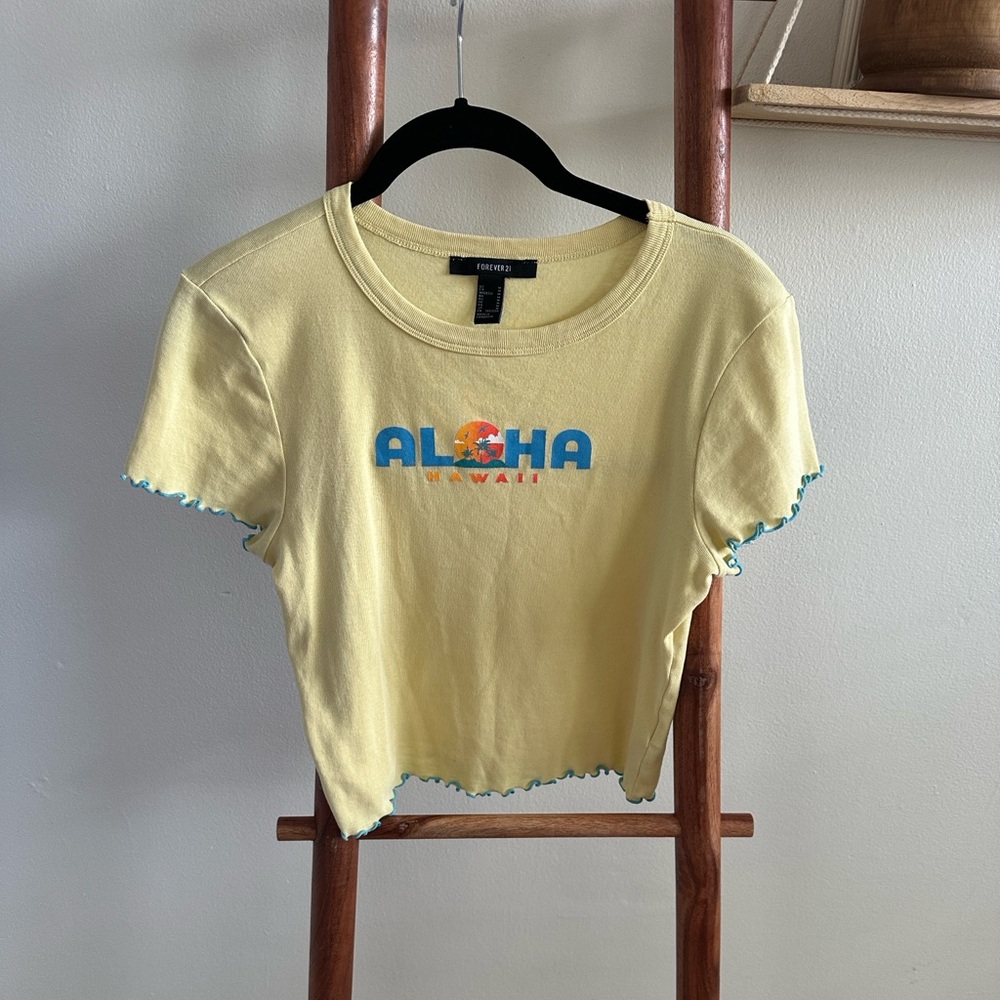 Vintage F21 babydoll tee Hawaii retro